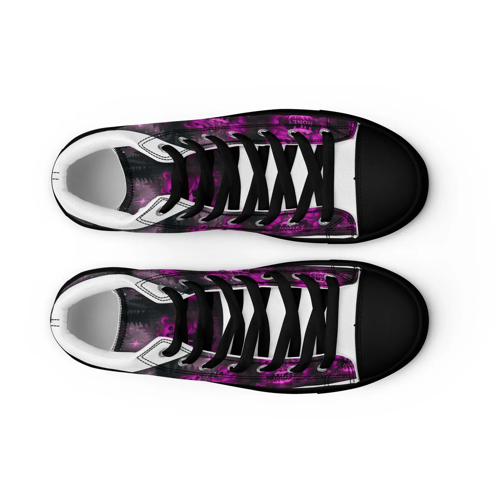Men’s Honey Cauldron Pink high top canvas shoes - Image 5