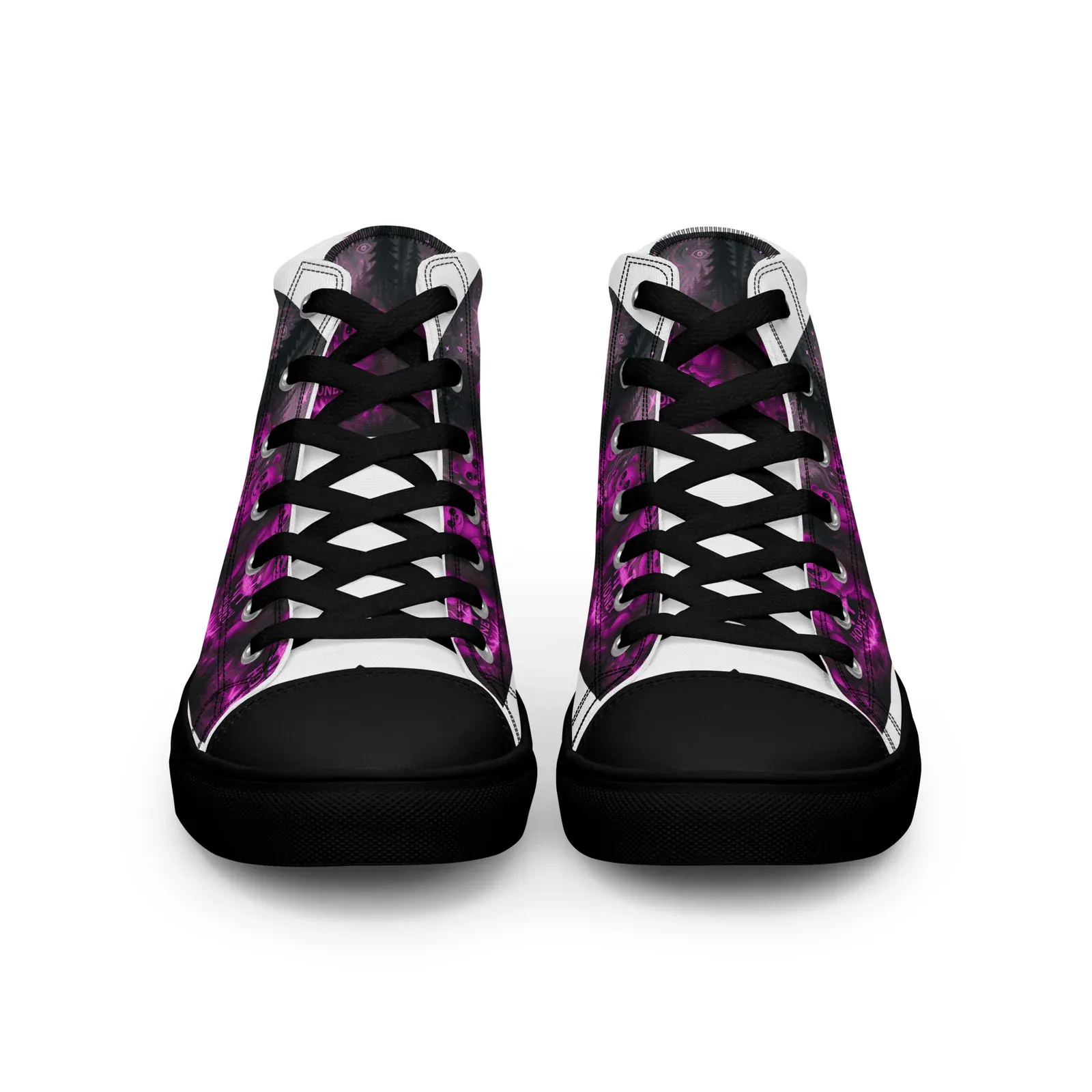 Men’s Honey Cauldron Pink high top canvas shoes - Image 7