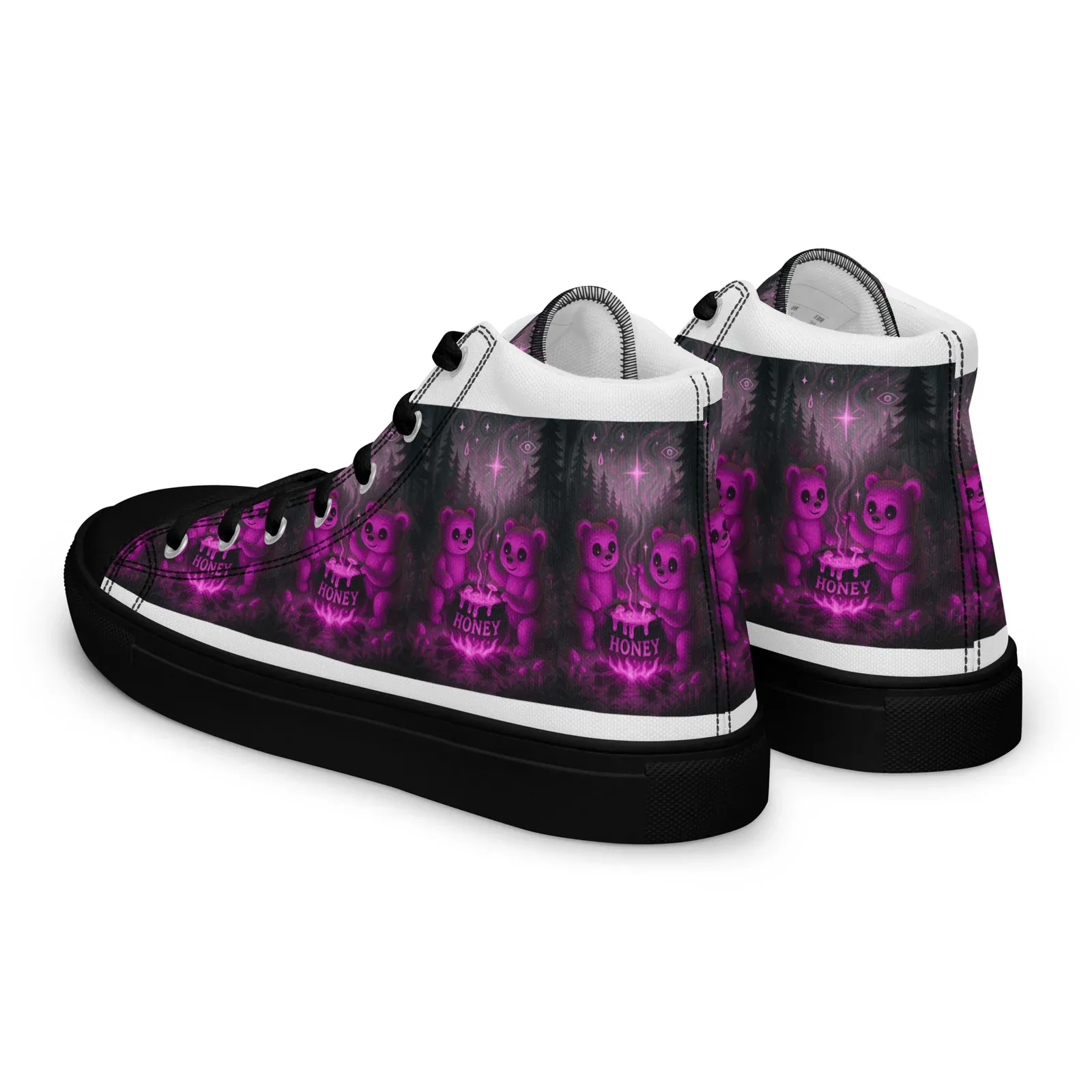 Men’s Honey Cauldron Pink high top canvas shoes - Image 9