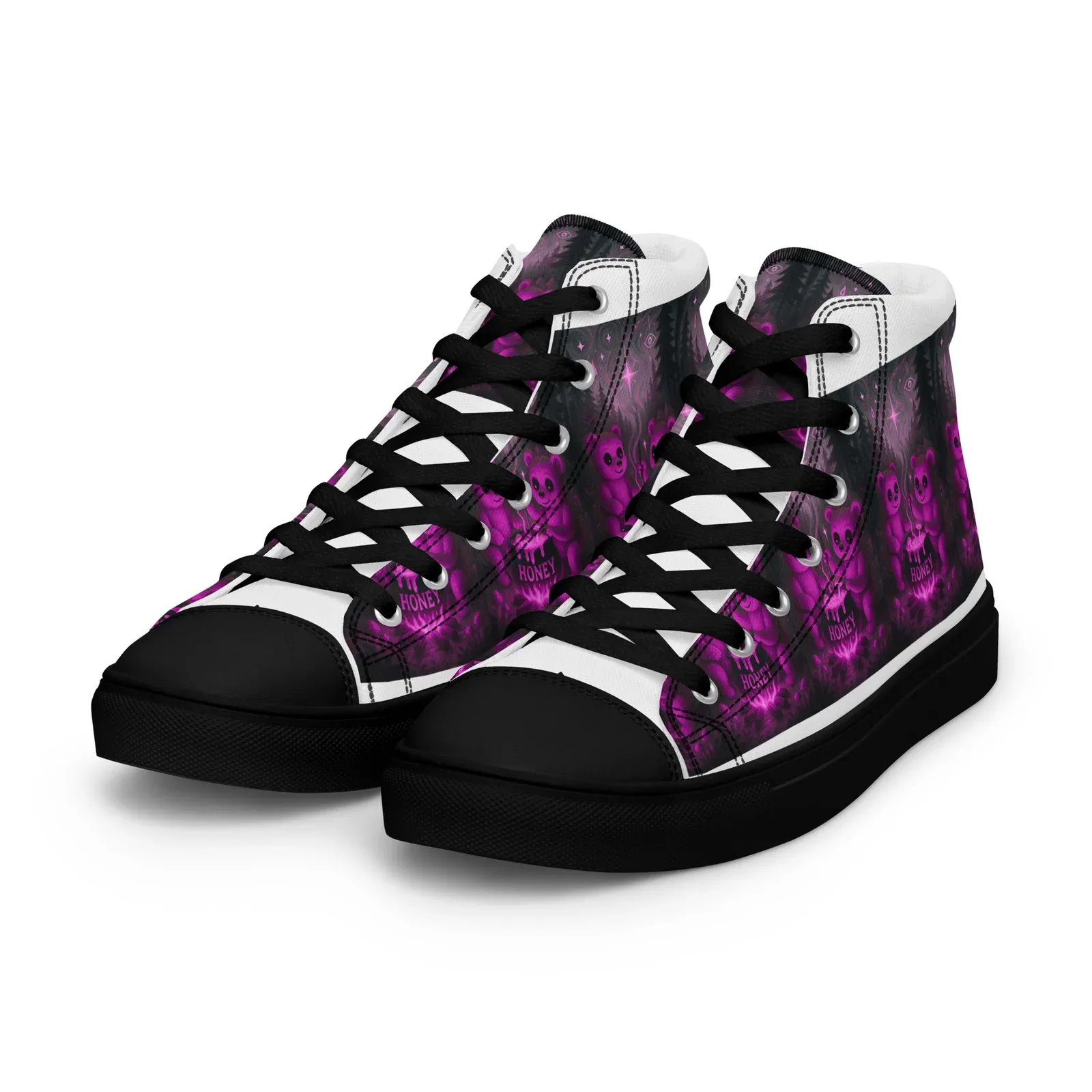 Men’s Honey Cauldron Pink high top canvas shoes - Image 8