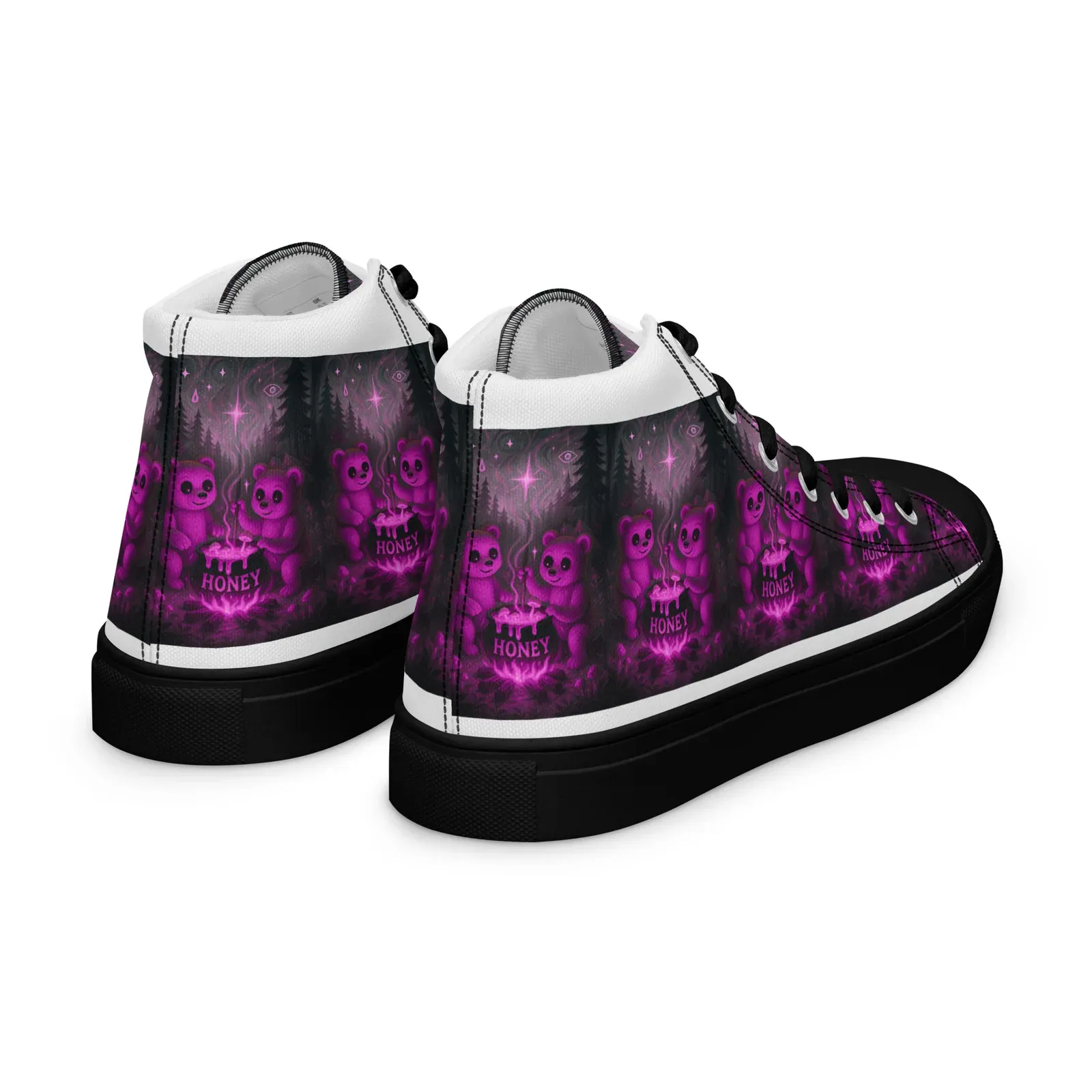 Men’s Honey Cauldron Pink high top canvas shoes - Image 4