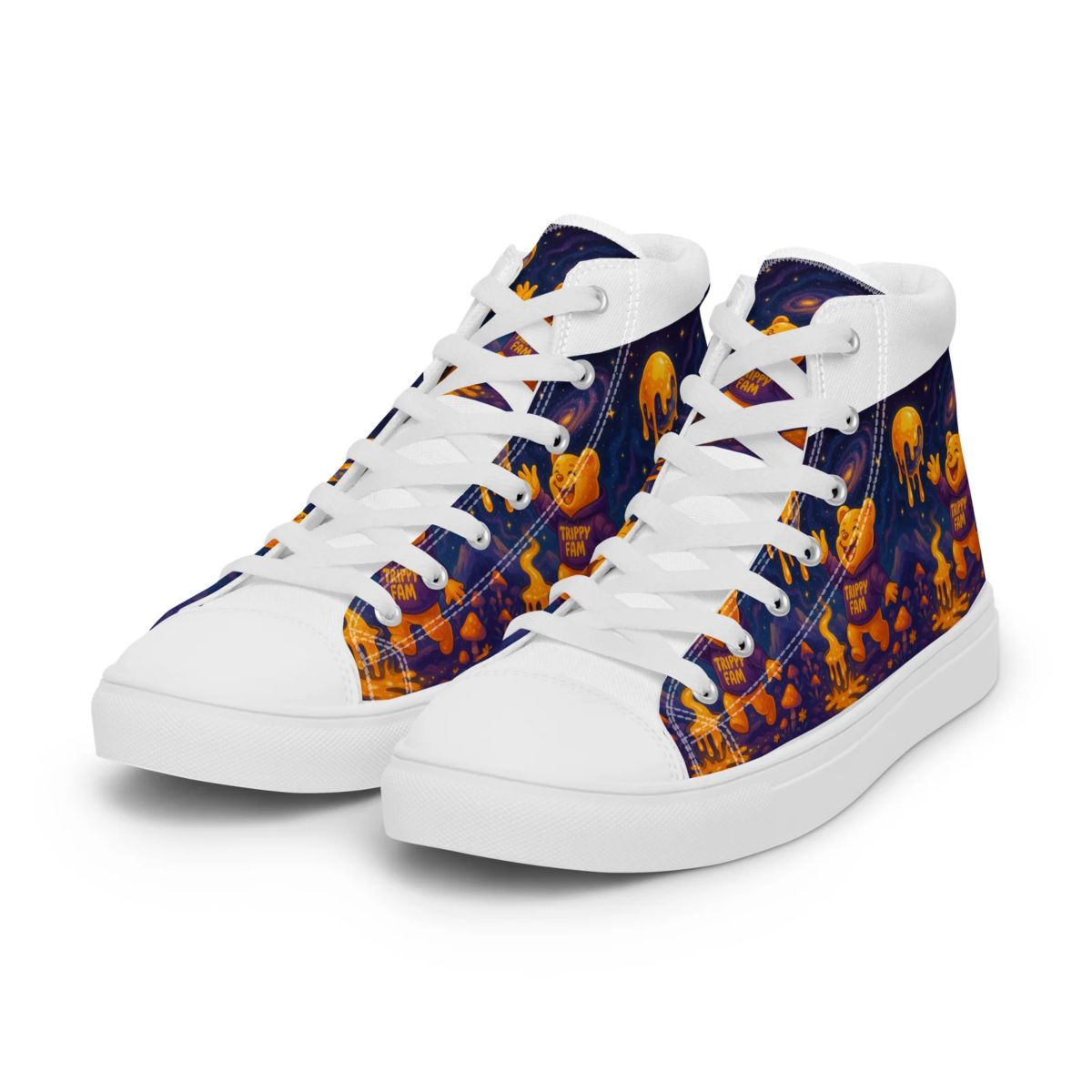 Men’s Cosmic Planet high top canvas shoes - Image 4