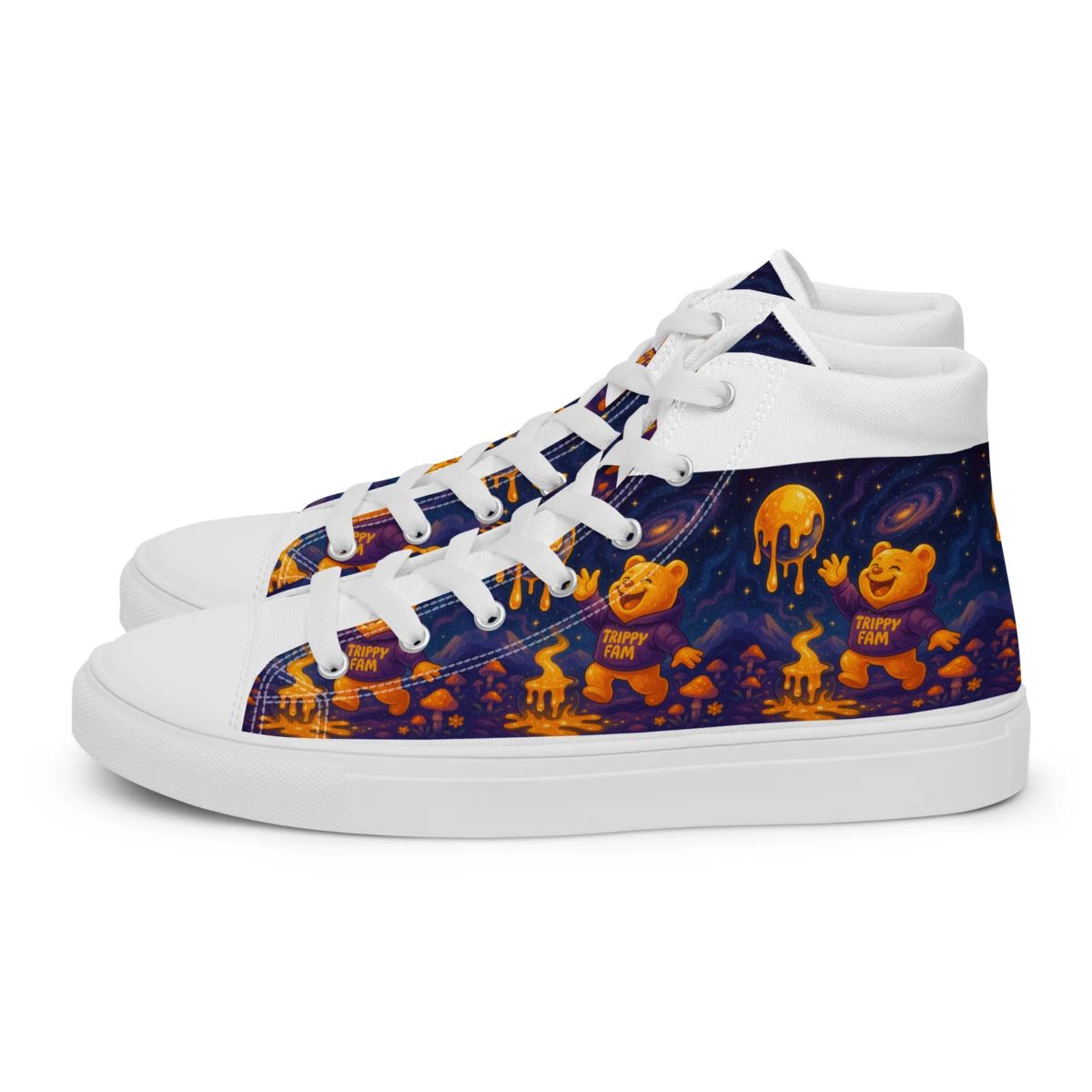 Men’s Cosmic Planet high top canvas shoes - Image 2