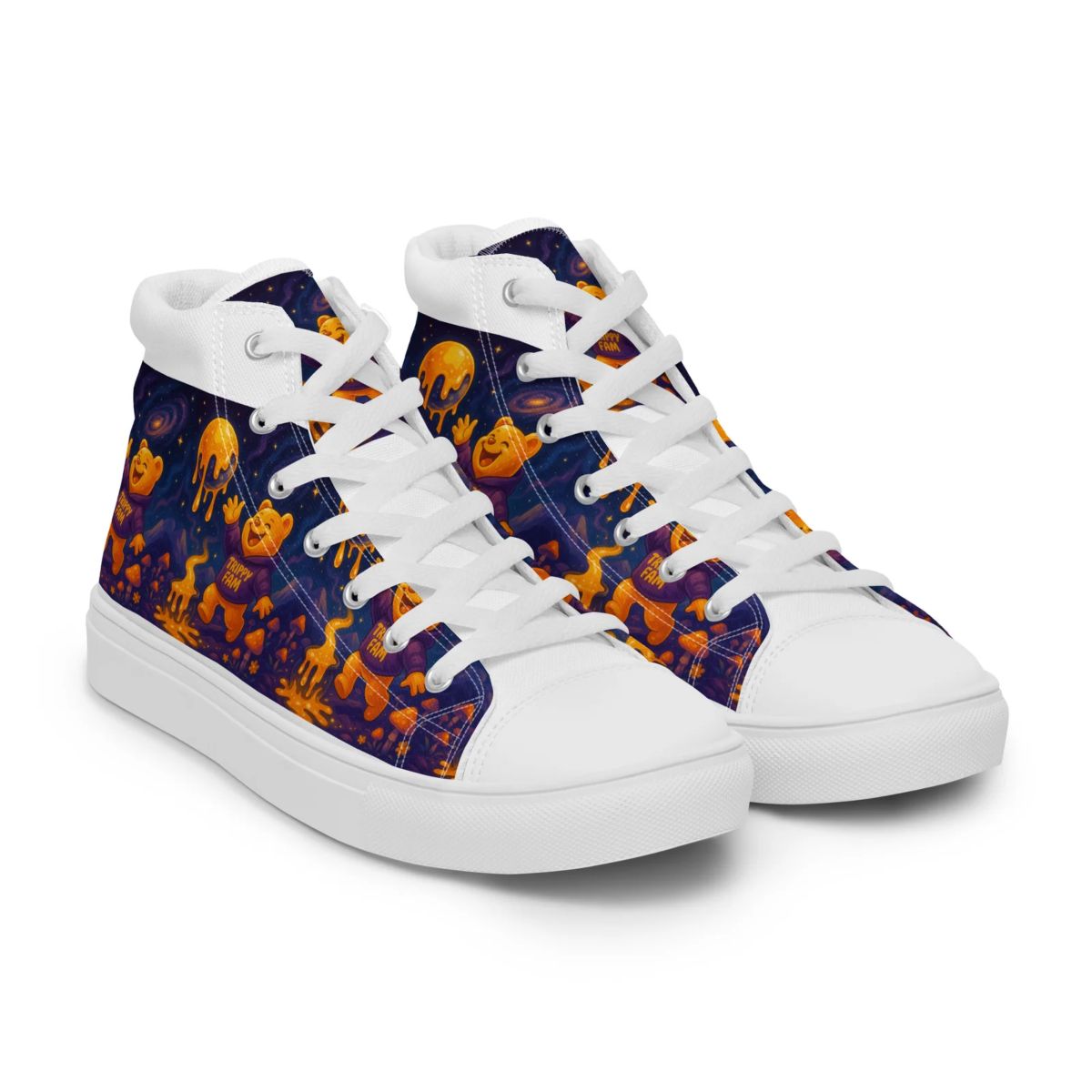 Men’s Cosmic Planet high top canvas shoes - Image 9