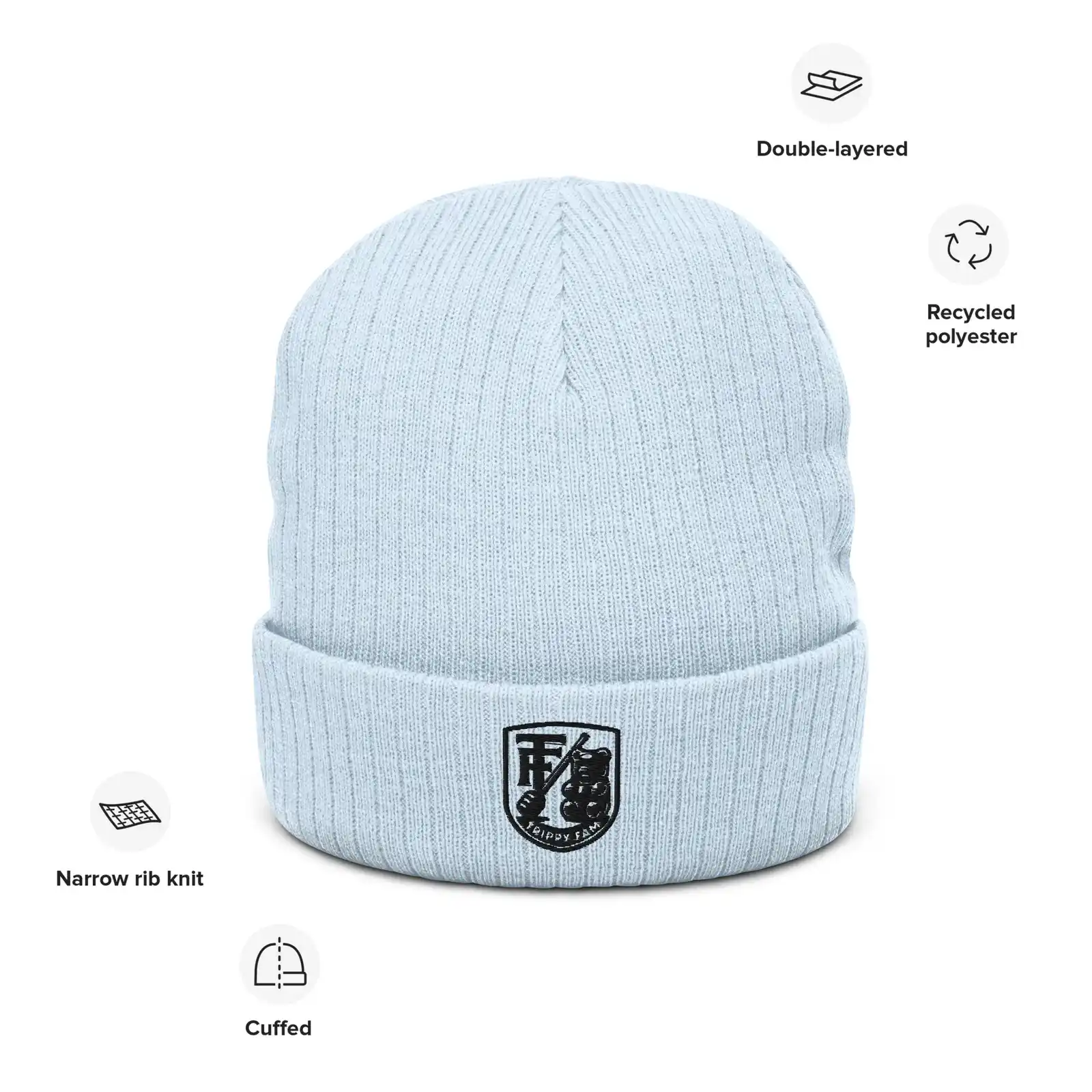 TrippyFam Crest Beanie | Streetwear Knit Hat - Image 6