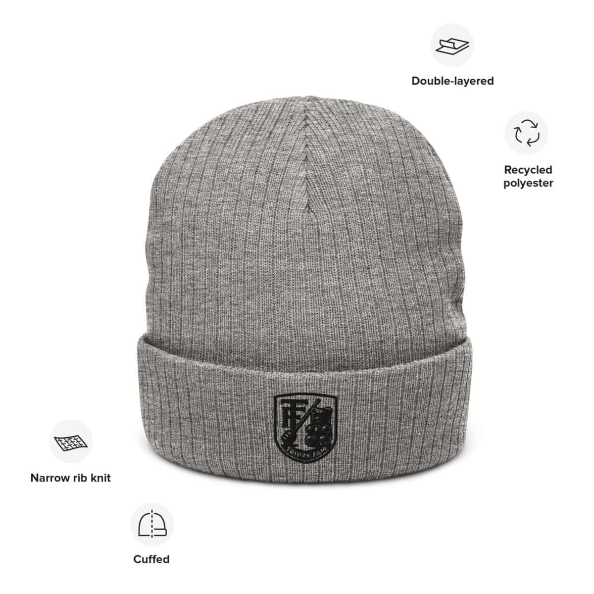 TrippyFam Crest Beanie | Streetwear Knit Hat - Image 7