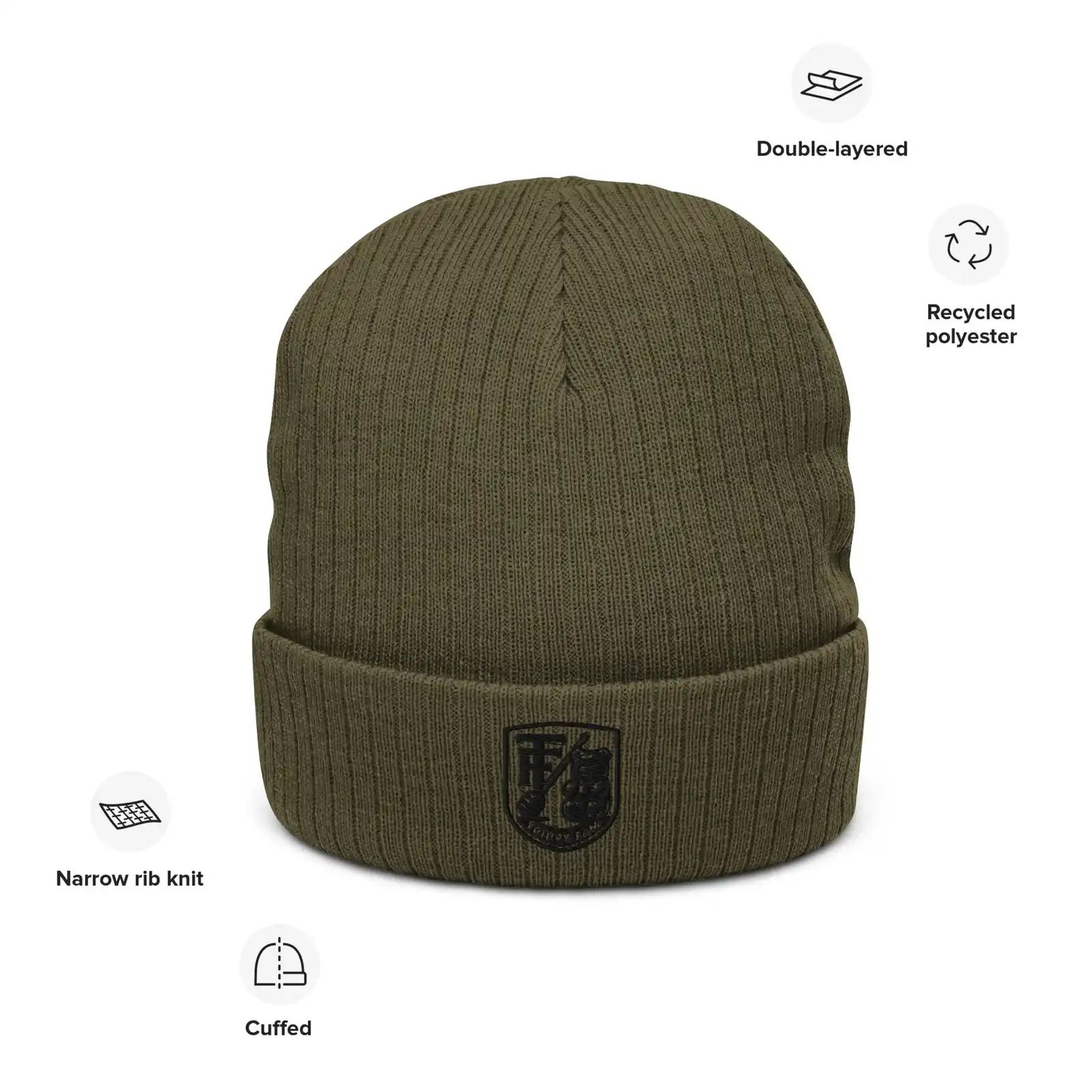 TrippyFam Crest Beanie | Streetwear Knit Hat - Image 2