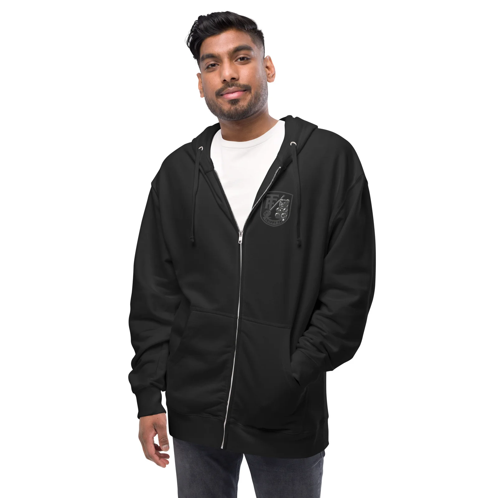 Trippy Fam Cosmic Planet fleece zip up hoodie - Image 3