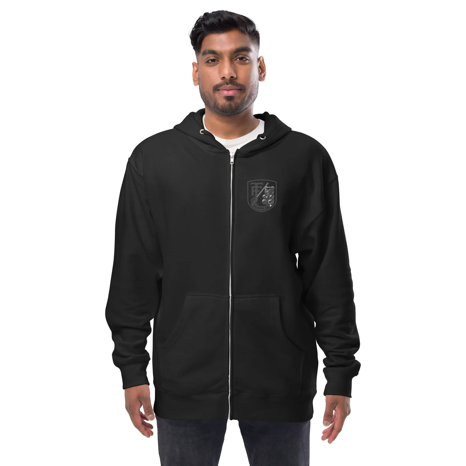 Trippy Fam Cosmic Planet fleece zip up hoodie - Image 2