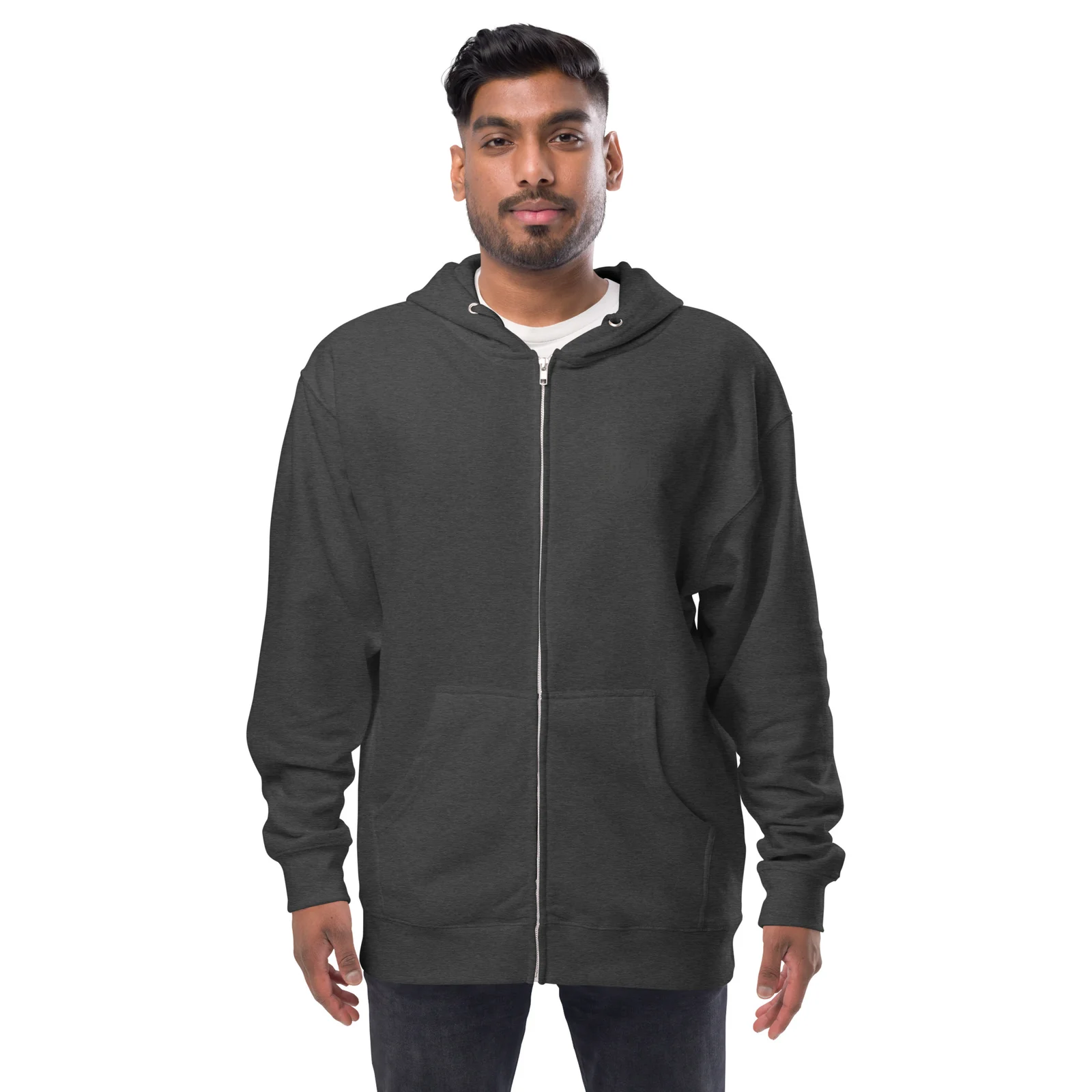 Unisex Fleece Zip Up Gummy Bear Bathroom Hoodie - Image 2