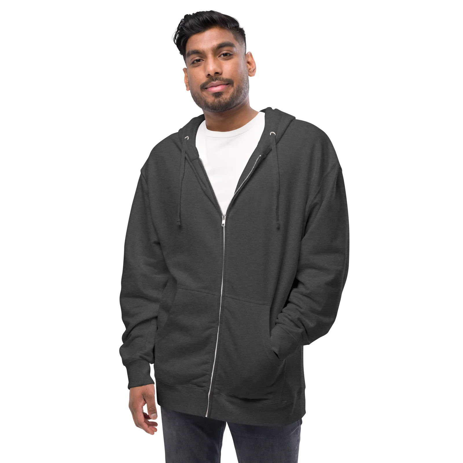 Unisex Fleece Zip Up Gummy Bear Bathroom Hoodie - Image 7