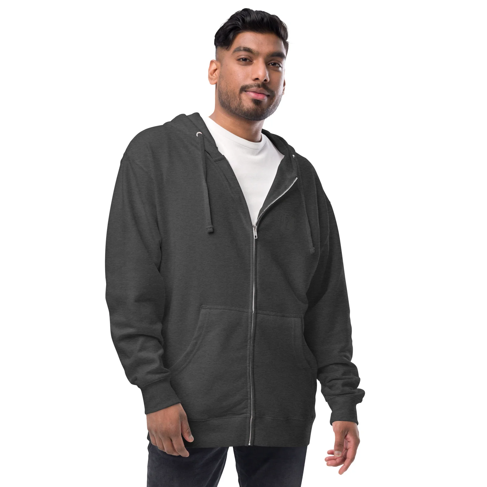 Unisex Fleece Zip Up Gummy Bear Bathroom Hoodie - Image 3