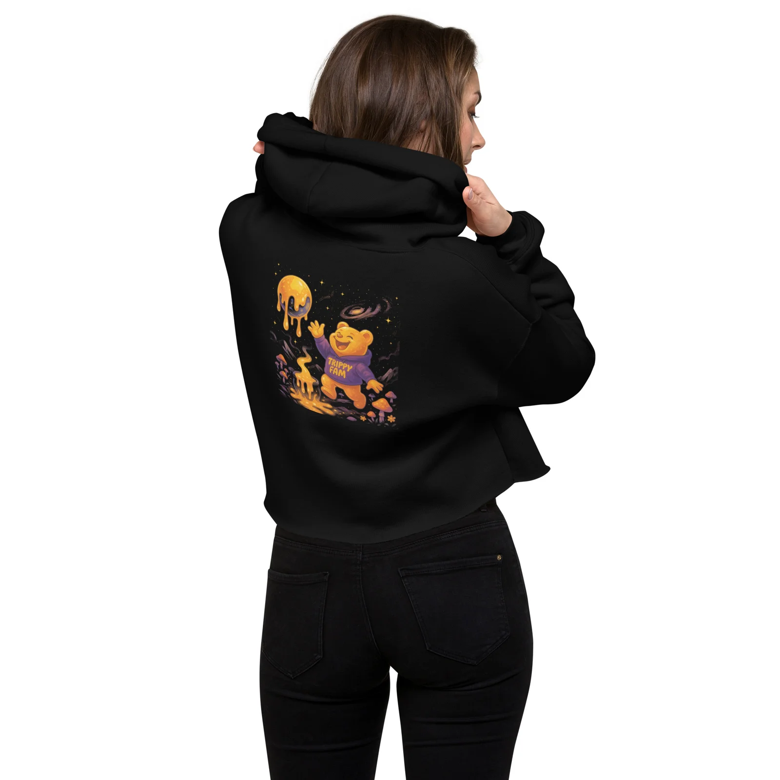 Trippy Fam Cosmic Planet Crop Hoodie - Image 9