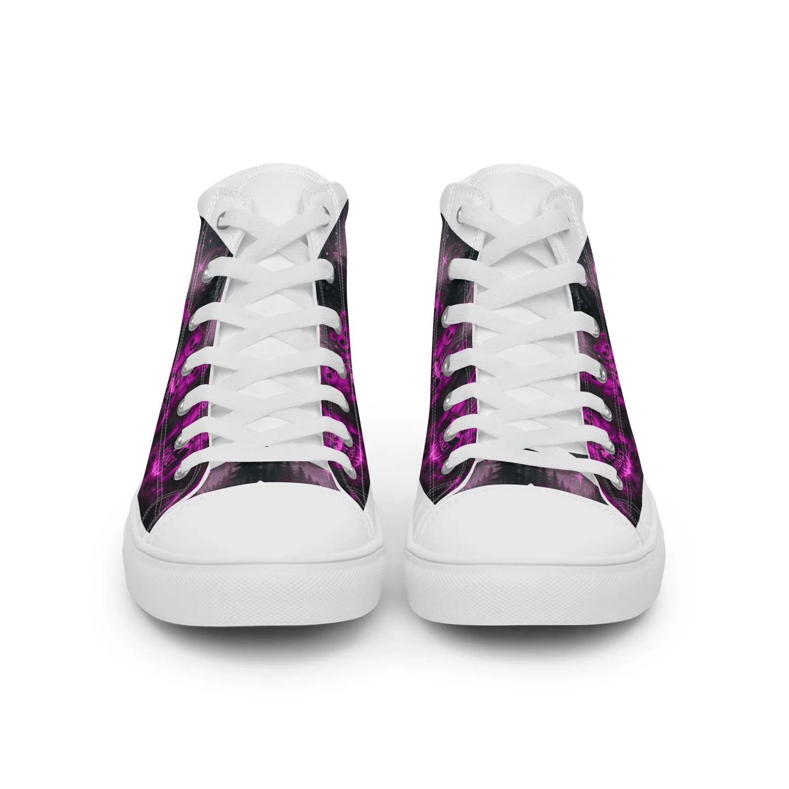 Women’s Honey Cauldron Pink high top canvas shoes - Image 4