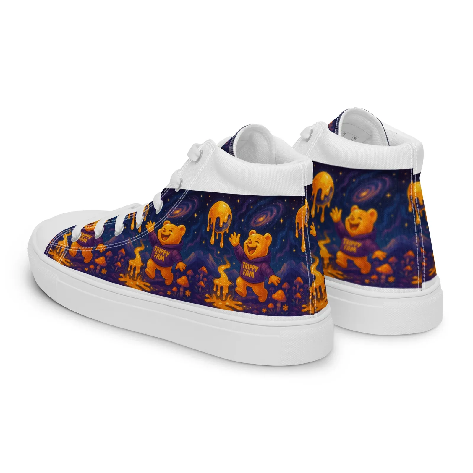 Women’s Cosmic Planet high top canvas shoes - Image 3