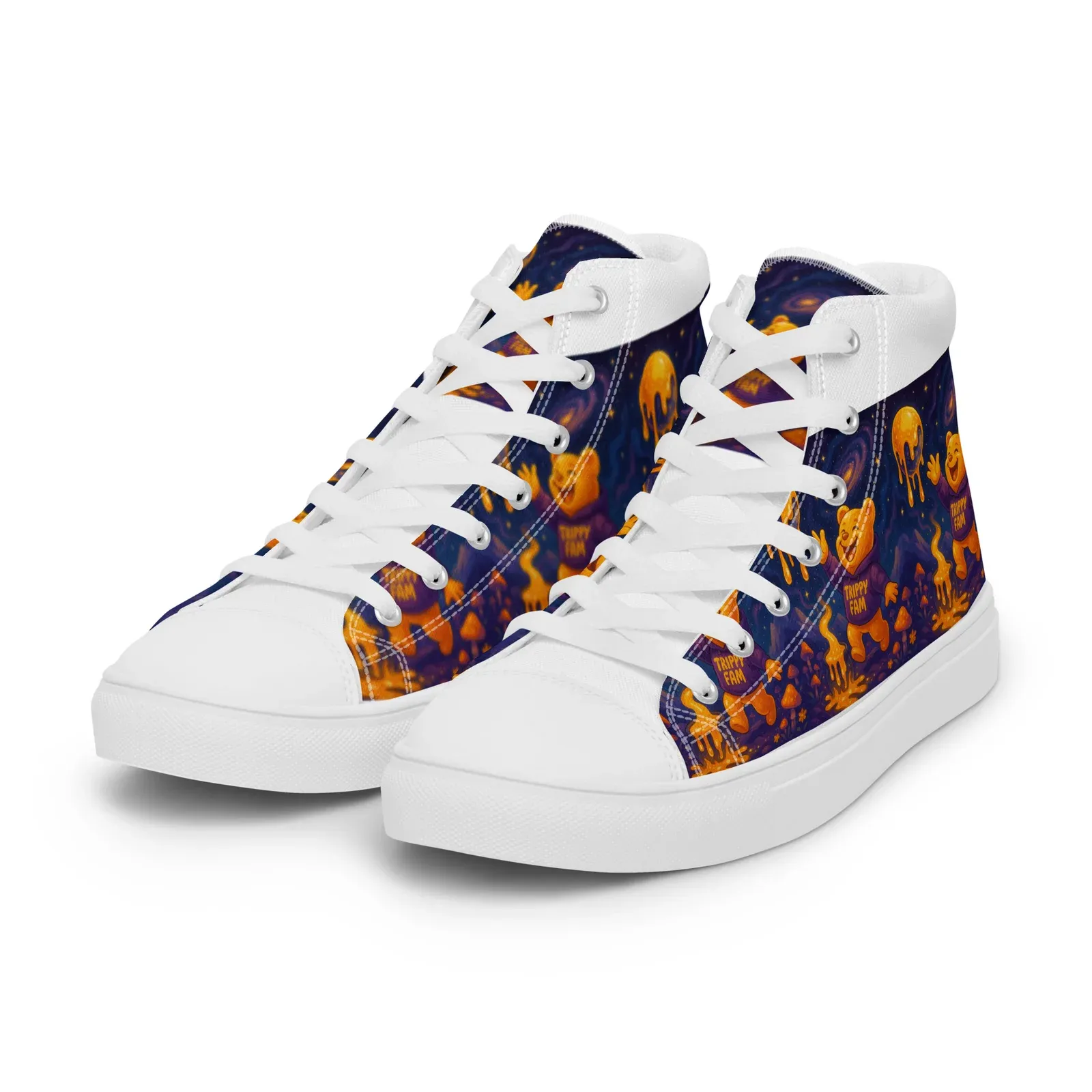 Women’s Cosmic Planet high top canvas shoes - Image 4